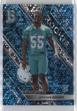 2018 Panini Spectra Rookies Neon Blue Prizm 10/75 Jerome Baker #163 go9
