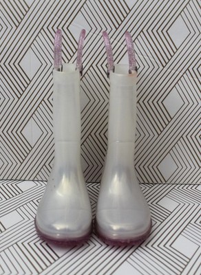 Western Chief Girl Light Up Rain Boots White Size 7 Pre-Owned