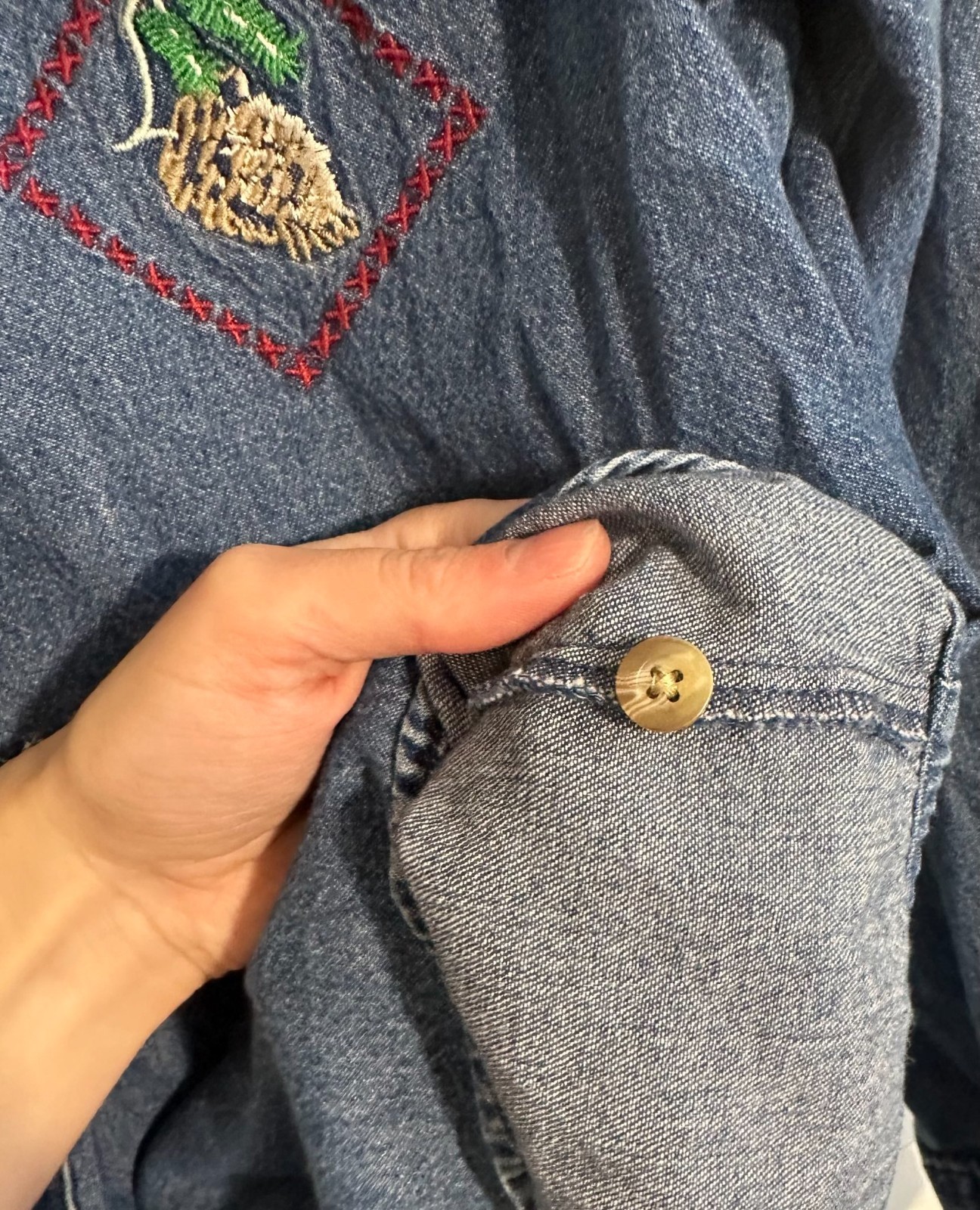 90's Vintage Button Down - Classic Elements Holid… - image 3