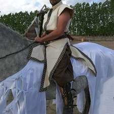 Viking Medieval Warrior Tunic Robe Cosplay LARP Costume Norse Outfit