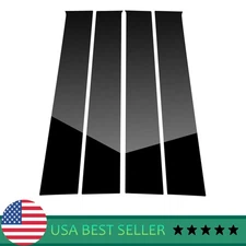 4pc Fits For Dodge Ram 1500 2500 3500 2009-18 Black Pillar Posts Door Trim New