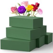Upgraded 6 Pack Floral Flower Foam Blocks, Green 5.5"L X 3.1"W X 1.6"H,