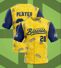 Savannah Bananas Jersey Yellow Funny Baseball Sports Full Size S to 5XL TMB5215
