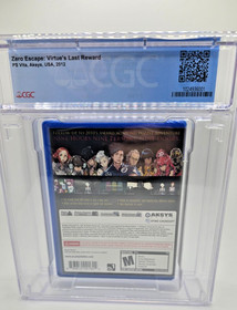 Zero Escape Virtues Last Reward PlayStation Vita  CGC Graded 10 Perfect A++ Seal