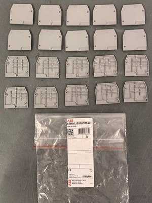 (BAG OF 20) ABB/Entrelec FEM 6 GRIS Terminal Block Ends # 1SNA118368R1600
