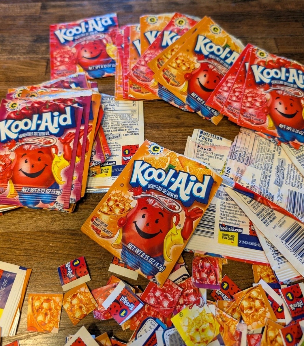 Hundreds of Kool-Aid Points Vintage 90's Clipped & Used Packets
