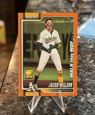 2026 Topps Celebration JACOB WILSON #/25 ORANGE WALK THIS WAY Case Hit SSP A’s