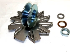 Alternator Pulley And Fan Kit  2-1/2 Inch 1/2 Inch Belt 17 mm Shaft GM Ford 