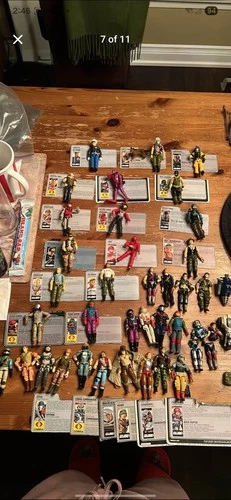 Vintage G.I. Joe Figure Lot + Accessories Weapons Backpack Bundle 80s