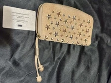 Jimmy Choo Wallet With Stars/ Glitter. Minimal Wear. Stain On Corner As Show