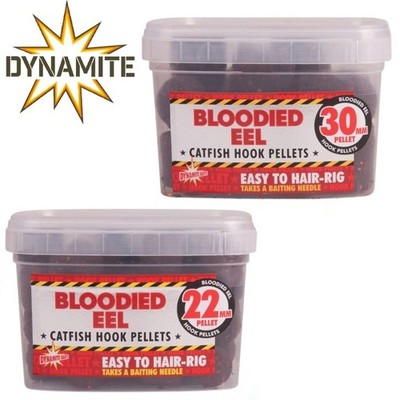 Dynamite Baits Catfish Bloodied Eel Hook Pellets 22/30mm - Carp Fishing Baits