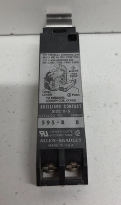 NEW NO BOX! ALLEN-BRADLEY 600V 1NC SIDE MOUNT AUXILIARY CONTACT 595-B