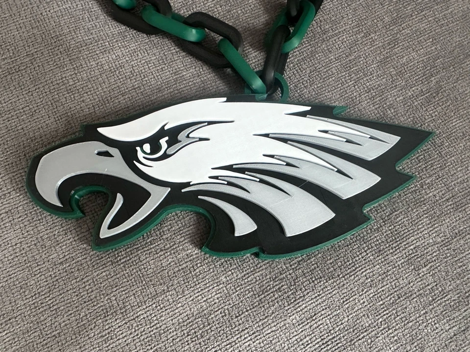 Новый NFL Philadelphia Eagles большой вентилятор цепочка логотип ожерелье - Изображение 3 из 4