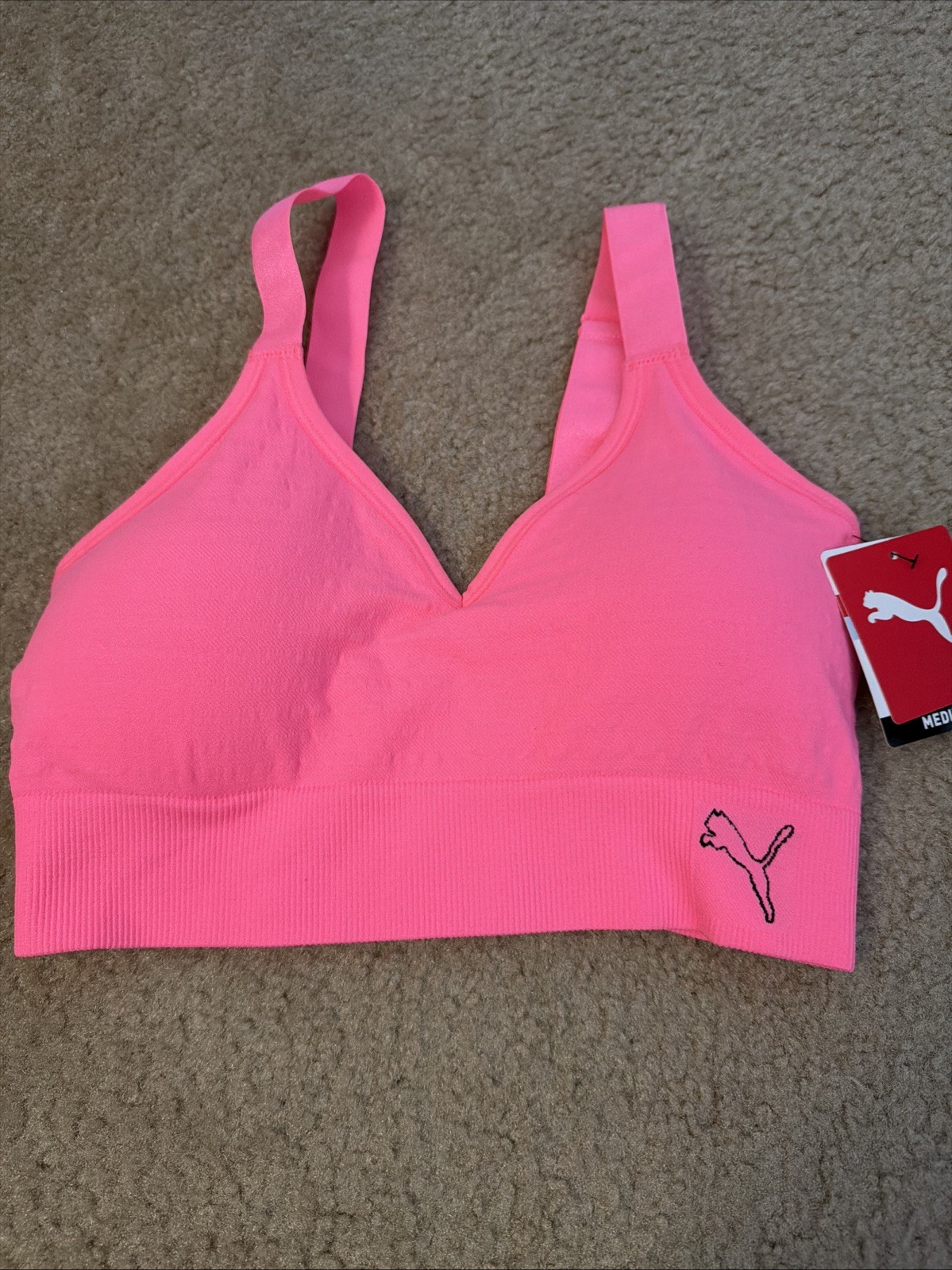 PUMA Womens Size M Drycell Low Support Seamless Removable Cups Sports Bra thumbnail 2