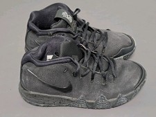 NIKE Kyrie 4 GS 'Triple Black' AA2897-008 Boy GS 6.5Y Youth Basketball Shoes