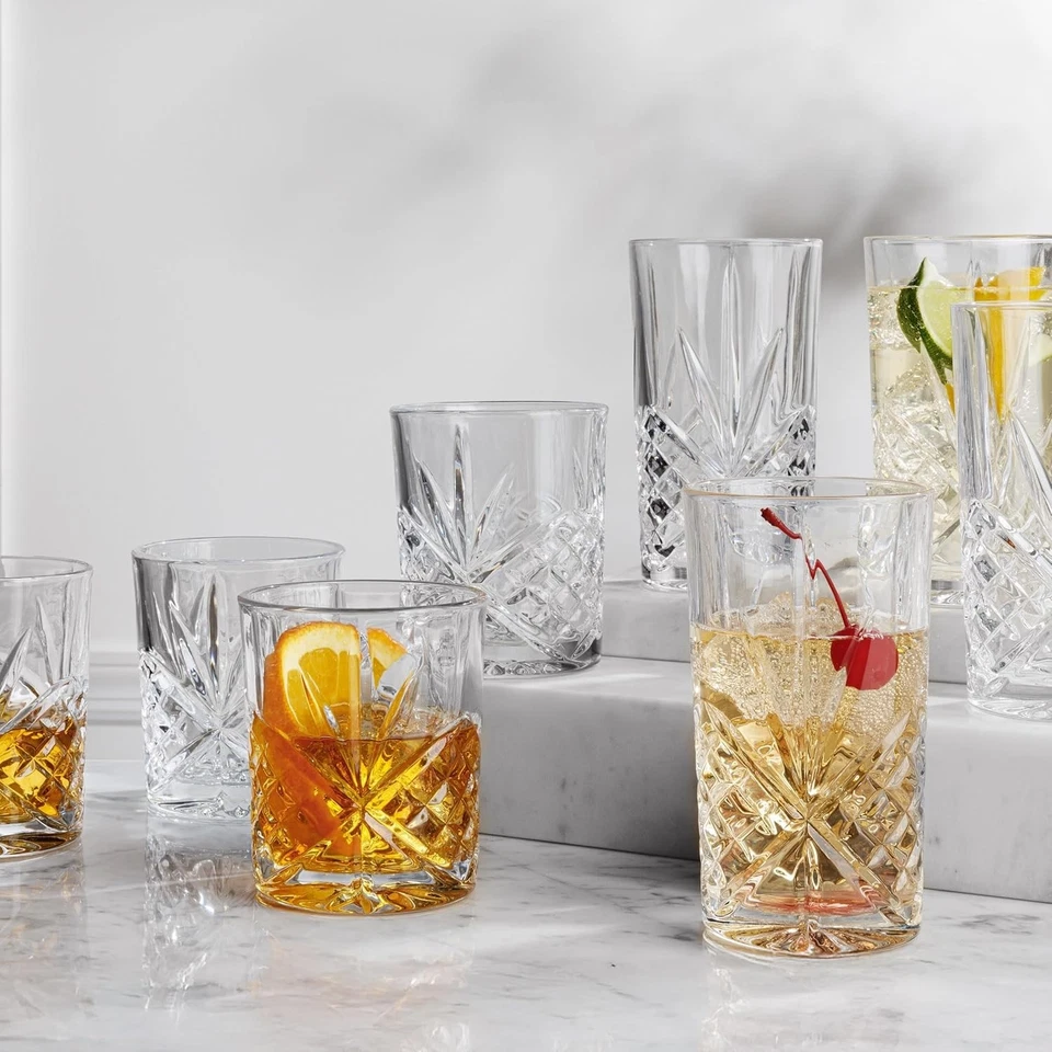 Dublin Double Old Fashioned Glasses, 11oz, Set of 4.Unbreakable Light Crystal - Image 4 of 4