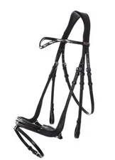 Kavalkade Snaffle Bridle • IVANA • Black Leather/Patent Leather • Cob Size Used