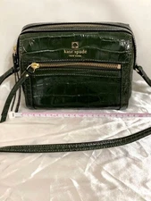 m1204 kate spade Mini Leather Shoulder Bag Khaki Crossbody Authentic Excellent