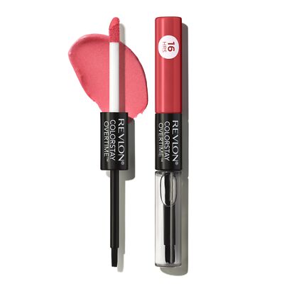 Revlon ColorStay Overtime Liquid Lipstick with Clear Lip Gloss, Lip Makeup