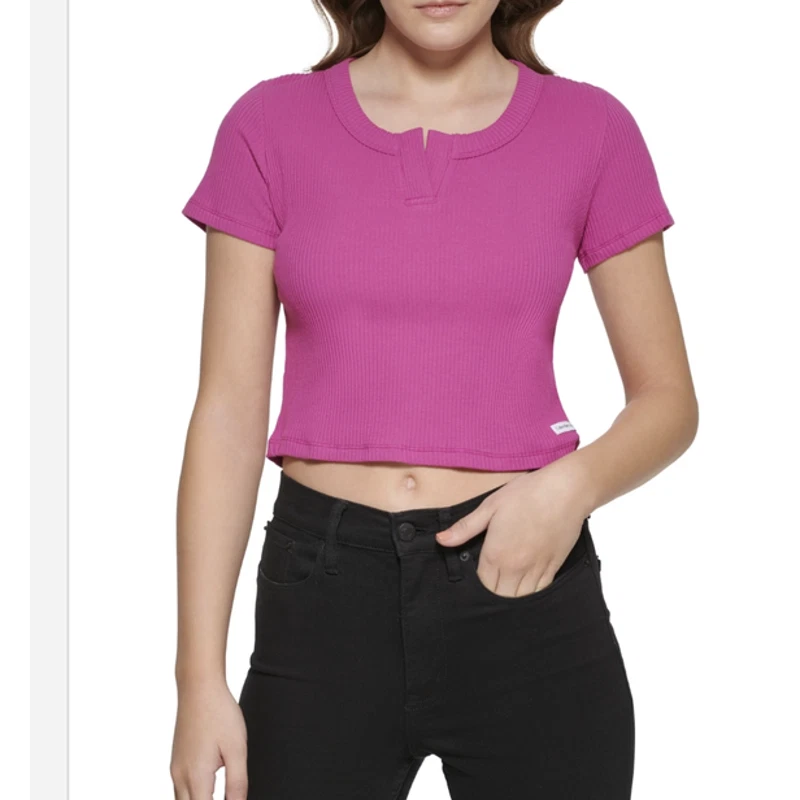 Calvin klein top pink crop top
