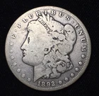 1892-CC Morgan Silver Dollar. Key Date! Carson City Minted
