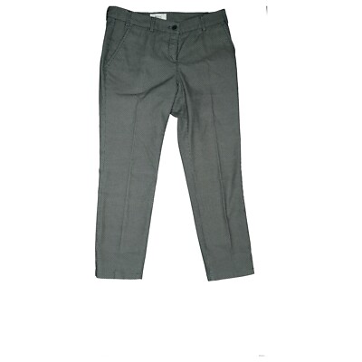 BRAX Maron Damen Stretch Hose Chino Stoff slim fit 36K S W27 L30 Grau gepunktet