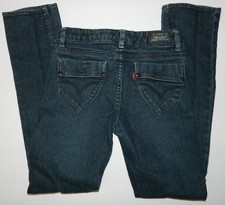 LEVI'S girls Dark Blue Stretch Denim SKINNY FIT JEANS 8