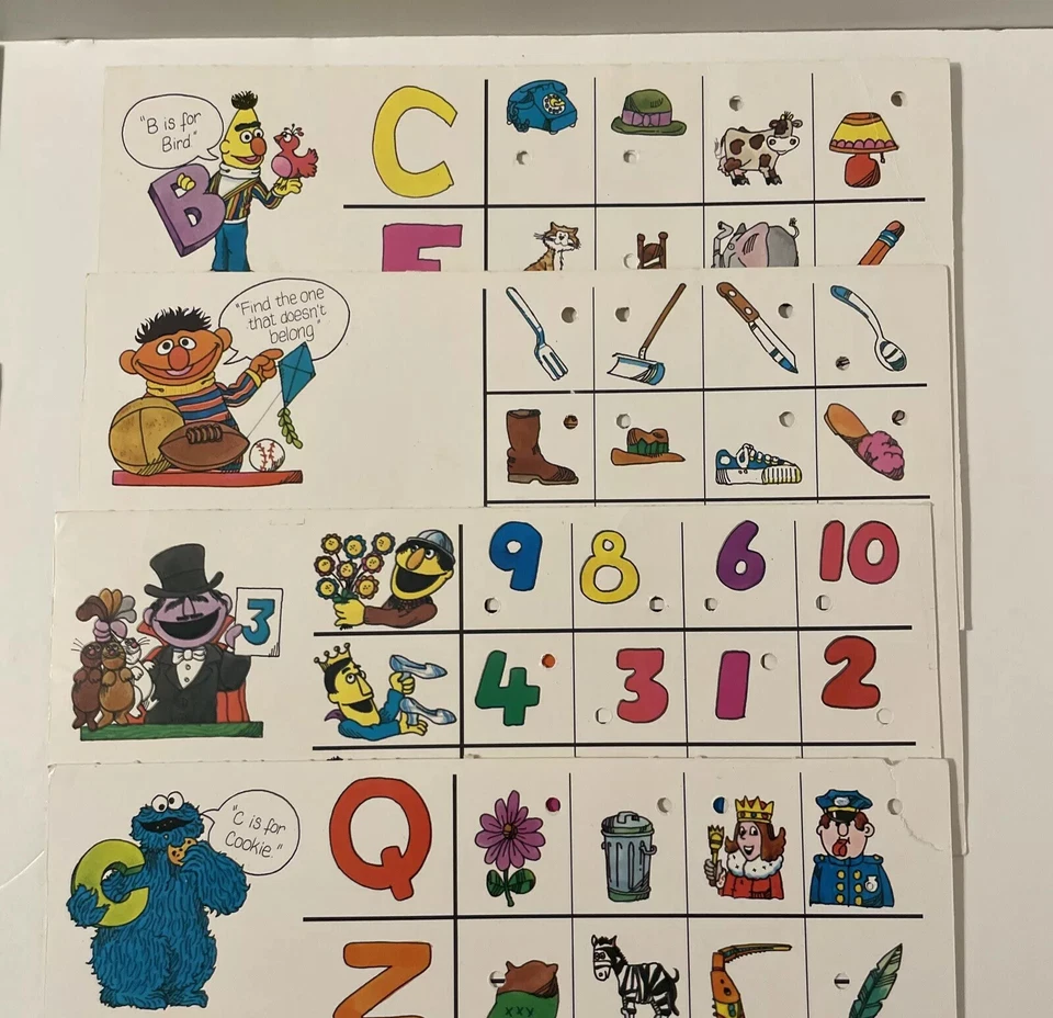 Vintage Sesame Street "Light And Learn" Game (1977) - Lot of Parts (ONLY) - Image 4 of 4