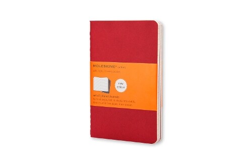 Moleskine Ruled Cahier - Red Cover (3 Set) (mixed Media Product)