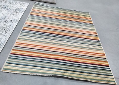 IVORY / GREEN 5'-3'' X 7'-7'' Broken Thread Rug Reduced Price 1172746905 CBN323A-5