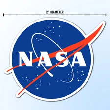 NASA "Meatball" Logo Space Vinyl Glossy Sticker 2" New
