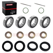 Front Wheel Bearings Seals Kit w/ Washer for Yamaha Grizzly 450 YFM450 2007-2014