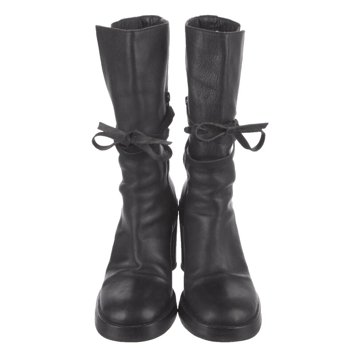 HELMUT LANG Leather Upper Black Boots for Women for sale | eBay