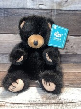 RUSS AMRAM'S RUSS BERRIE BLACKY THE BEAR 1020 PELLETS TOY BEAR 9" VINTAGE TAGS