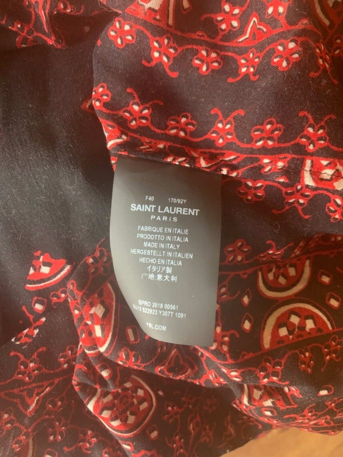 Camicetta oversize in lana di seta SAINT Laurent nuova con etichette M L $1295 immacolata