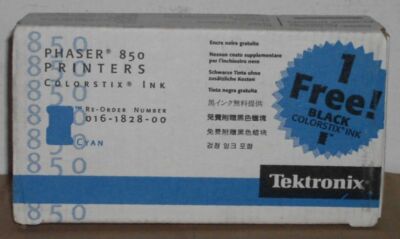 Tektronix Xerox 016-1828-00 Colorstix ink 2 x cyan 1 x black  Phaser 850 OVP B