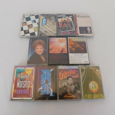 Lot of 11 Christian Music Cassettes Praise Worship Instrumental Vocals INSPECTED