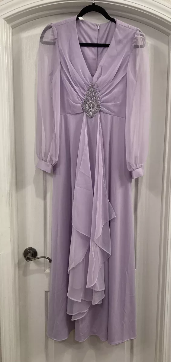 Lavender sheer cheap dress