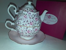 ROYAL ALBERT ROSE CONFETTI TEA FOR ONE NEW 