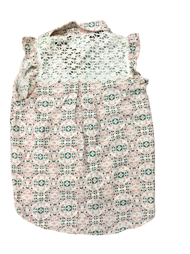 Monteau Girls' Floral Button Shirt , Ivory , Size M (10/12) - Picture 4 of 4