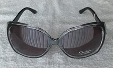 Jessica Simpson Oversized Sunglasses Black Clear/Smoke Tinted J5234 OX NWT