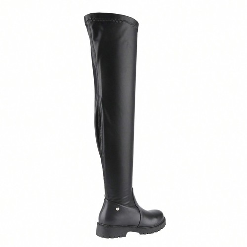 Women's Over The Knee Boots Round Toe Suede Side Zipper Flat Booties Thigh High - Picture 9 of 64