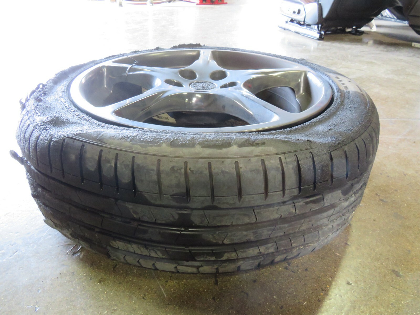Ferrari 612 Scaglietti, Front Wheel, Used, Fire Damage / Bent, P/N 194186