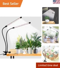 Compact Clip-On LED Grow Light - 6000K Dimmable Lamp for Vibrant Indoor Gardens