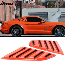 Fits 15-23 Ford Mustang OE Style Side Quarter Window Louver Painted #CY Orange