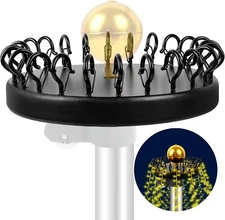 Christmas Tree Flag Pole Mega Topper Light Hook Outdoor Telescoping Flagpole...