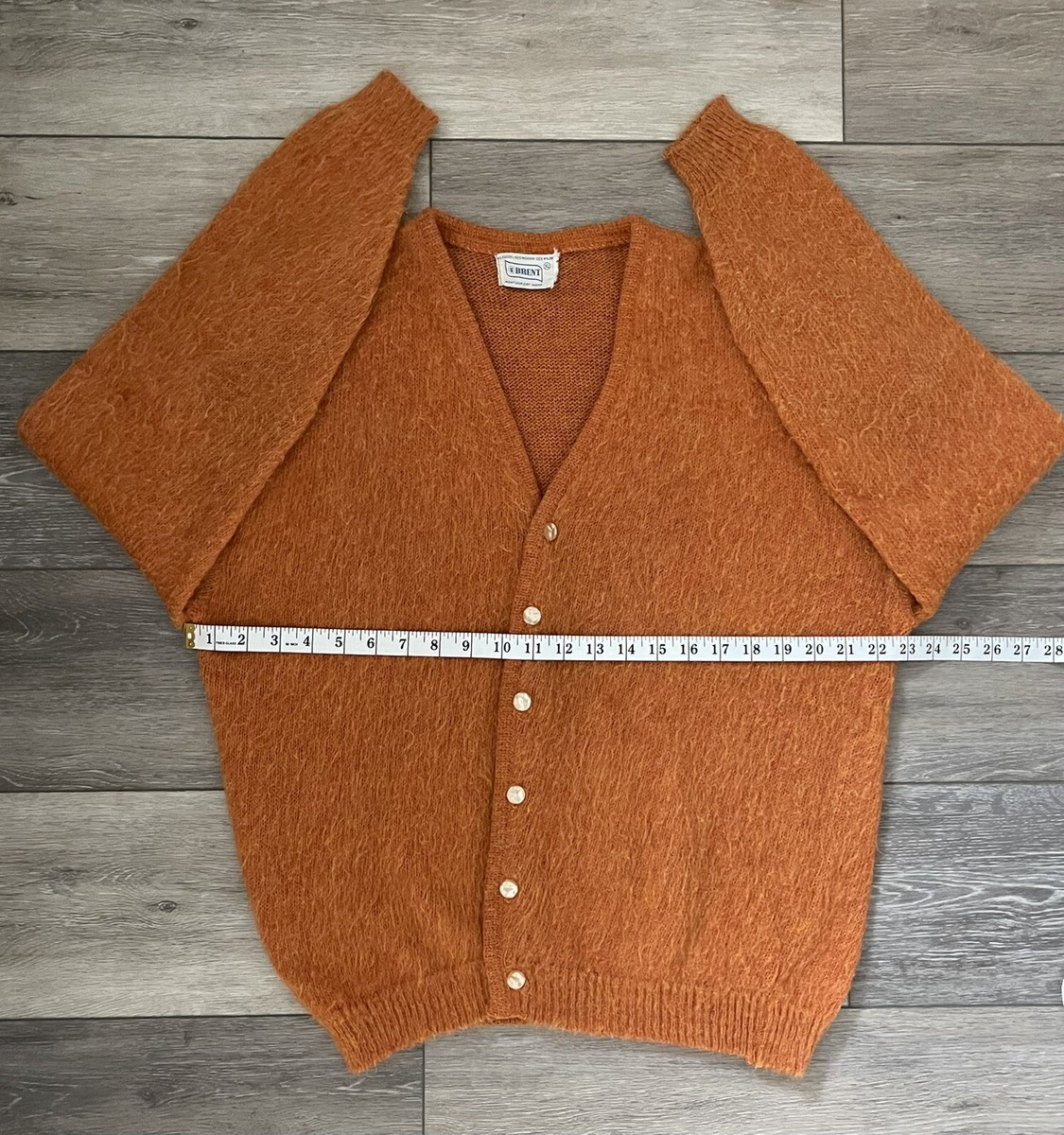 VTG 60s BRENT Montgomery Ward Orange Mohair Wool Shag Grunge VTG 60s BRENT Montgomery Ward Orange Mohair Wool Shag Grunge