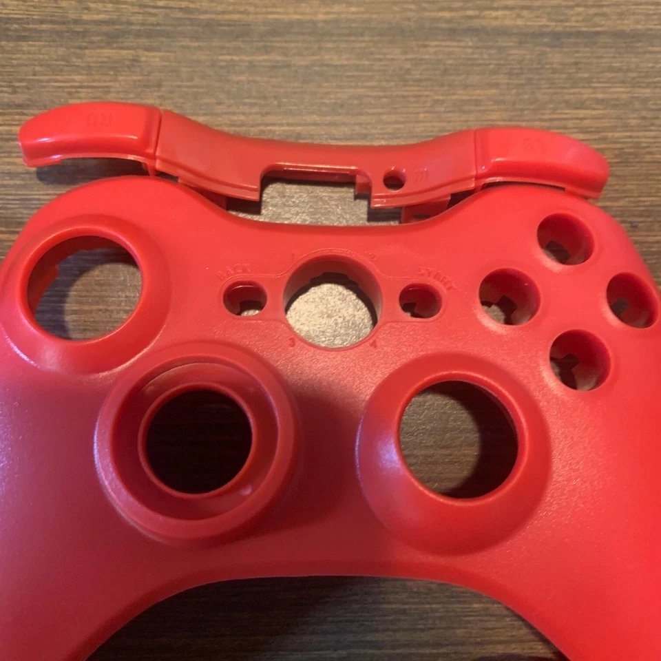 Microsoft Xbox 360 Controller Full Replacement Shell Cover Buttons Parts Red - Image 2 of 4