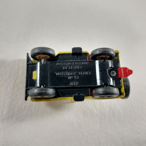 Vintage Matchbox Lesney Superfast Series No. 72 Yellow Jeep - Picture 5 of 5