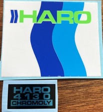 Old school BMX freestyle '85 WHITE HARO TALL FULLWRAP handle bar stickers decals